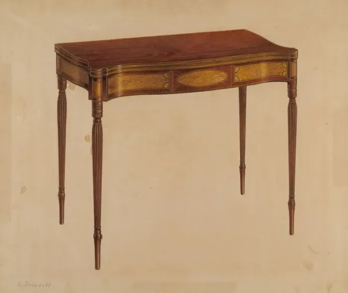 Framed Print : Card Table, c. 1939. Creator: Leo Drozdoff Framed Print : Card Table, c. 1939. Creator: Leo Drozdoff