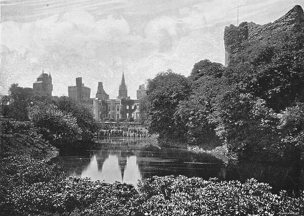 Cardiff Castle: East Front and Keep, c1896. Artist: Alfred Freke