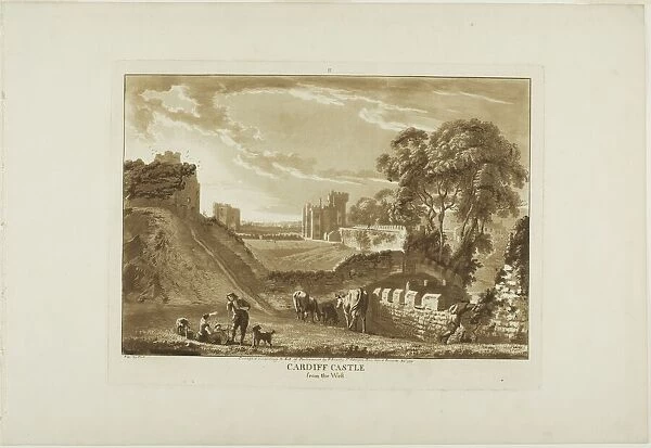 Cardiff Castle from the West, 1776. Creator: Paul Sandby