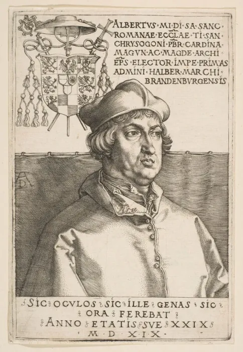Framed Print : Cardinal Albrecht of Brandenburg, 1519. Creator: Albrecht Durer Framed Print : Cardinal Albrecht of Brandenburg, 1519. Creator: Albrecht Durer