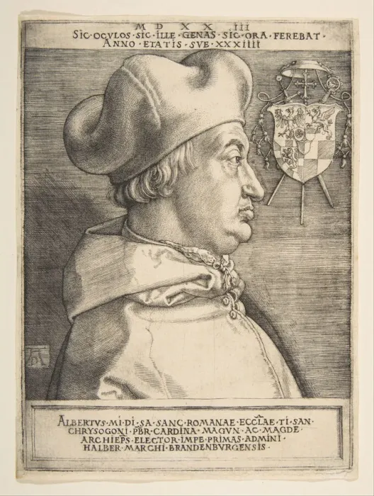 Framed Print : Cardinal Albrecht of Brandenburg. n. d. Creator: Albrecht Durer Framed Print : Cardinal Albrecht of Brandenburg. n. d. Creator: Albrecht Durer