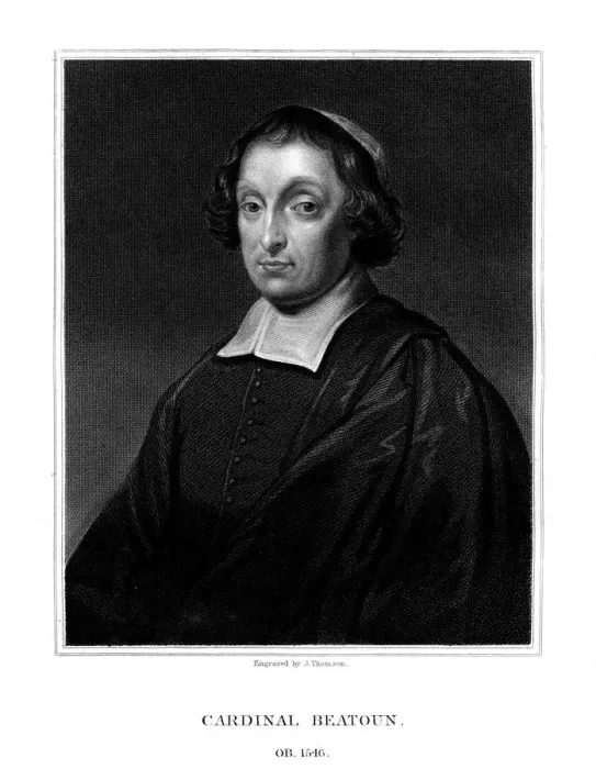 Framed Print : Cardinal David Beaton, Archbishop of St Andrews, (1825). Artist: J Thomson