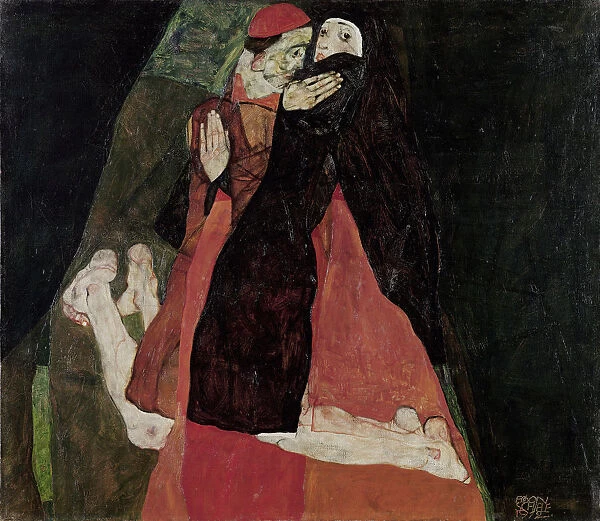 Cardinal and Nun (Tenderness), 1912. Artist: Schiele, Egon (1890?1918)