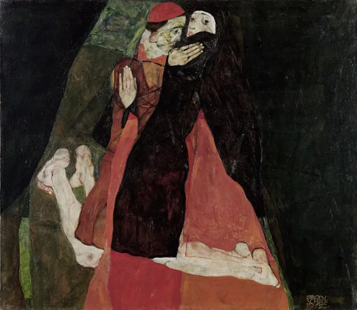 Framed Print : Cardinal and Nun (Tenderness), 1912. Artist: Schiele, Egon (1890?1918) Framed Print : Cardinal and Nun (Tenderness), 1912. Artist: Schiele, Egon (1890?1918)