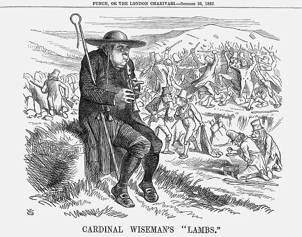 Cardinal Wisemans Lambs, 1862. Artist: John Tenniel