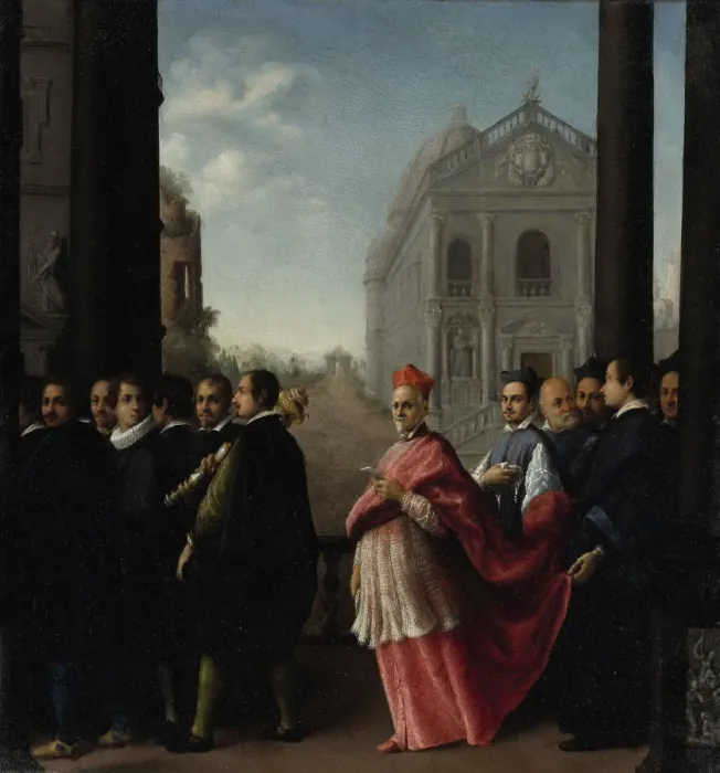 Framed Print : A Cardinals Procession, 1621. Creator: Ottavio Mario Leoni Framed Print : A Cardinals Procession, 1621. Creator: Ottavio Mario Leoni