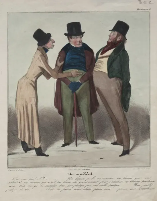 Framed Print : Caricaturana (Plate 48): A Candidate, 1837. Creator: Honore Daumier (French, 1808-1879) Framed Print : Caricaturana (Plate 48): A Candidate, 1837. Creator: Honore Daumier (French, 1808-1879)