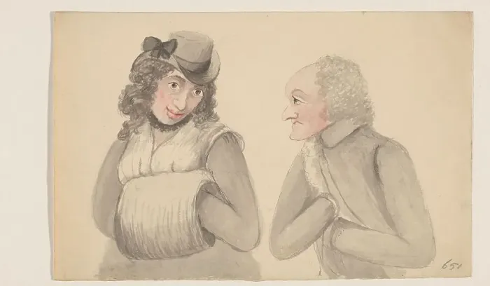 Framed Print : Caricature, 1750-1850. Creator: Anon Framed Print : Caricature, 1750-1850. Creator: Anon