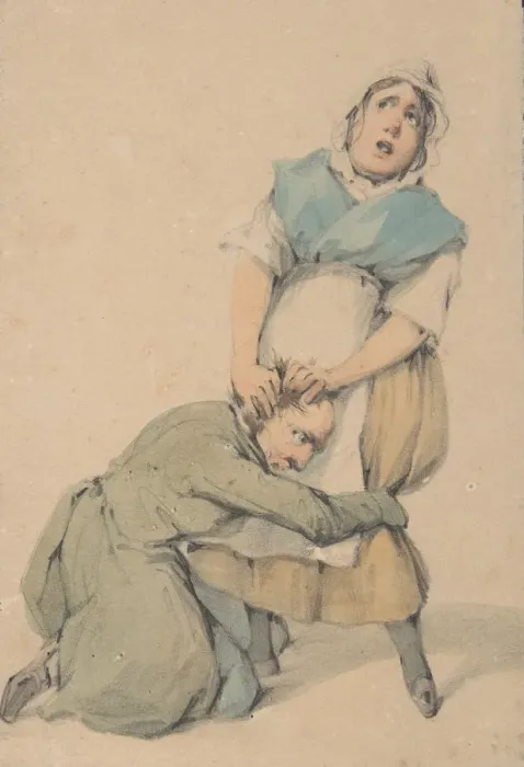 Framed Print : Caricature, 19th century. Creator: Anon Framed Print : Caricature, 19th century. Creator: Anon