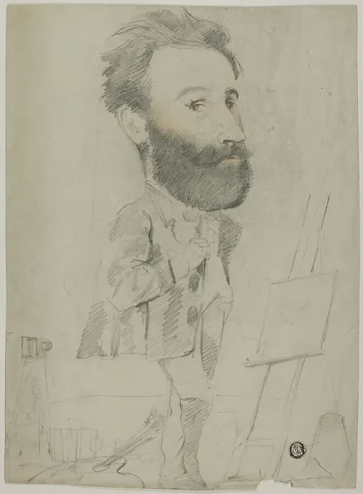 Framed Print : Caricature of an Art Teacher, n.d. Creator: Unknown Framed Print : Caricature of an Art Teacher, n.d. Creator: Unknown