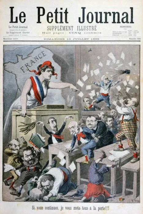 Framed Print : Caricature of the Chamber of Deputies, Paris, 1898. Artist: Henri Meyer Framed Print : Caricature of the Chamber of Deputies, Paris, 1898. Artist: Henri Meyer