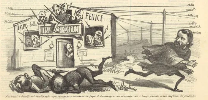 Framed Print : Caricature: Giuseppe Verdi and Teatro La Fenice, 1857 Framed Print : Caricature: Giuseppe Verdi and Teatro La Fenice, 1857