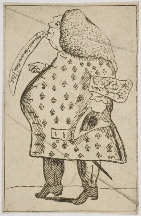 Framed Print : Caricature of a Man declaring: I m against Hanover thats flat, ca. 1757 Framed Print : Caricature of a Man declaring: I m against Hanover thats flat, ca. 1757