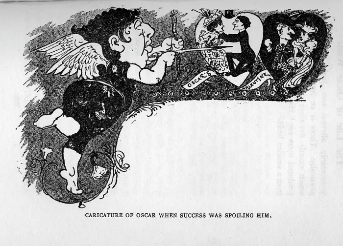 Framed Print : Caricature of Oscar when success was spoiling him, late 19th century. Creator: Unknown Framed Print : Caricature of Oscar when success was spoiling him, late 19th century. Creator: Unknown