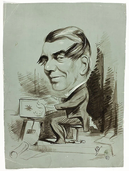 Caricature of Piano Player, n.d. Creator: John Doyle