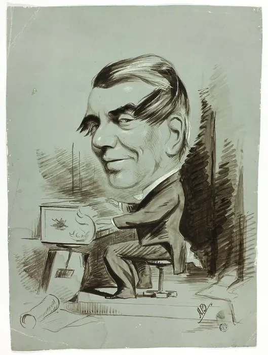 Framed Print : Caricature of Piano Player, n.d. Creator: John Doyle Framed Print : Caricature of Piano Player, n.d. Creator: John Doyle