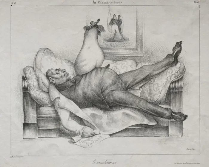 Framed Print : Caricature, plate 139: The Nightmare, 1832 Framed Print : Caricature, plate 139: The Nightmare, 1832