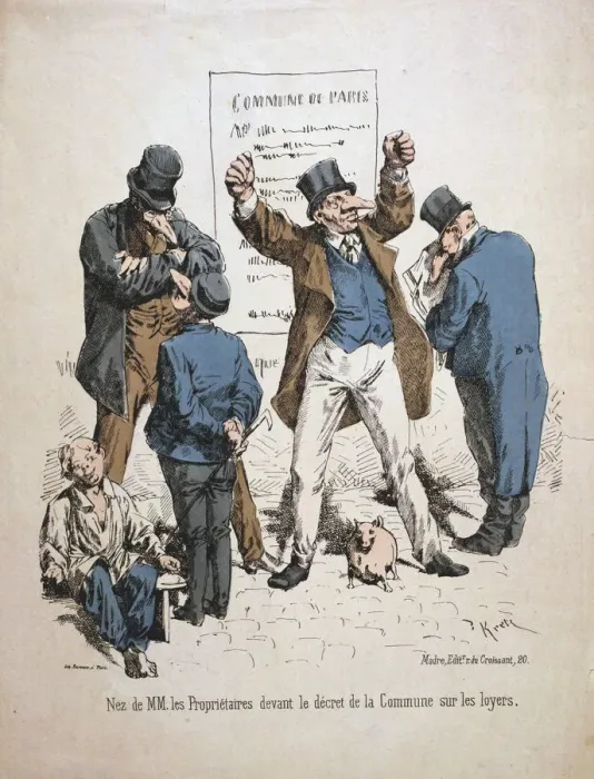 Framed Print : Caricature of the proprietors, Paris Commune, 1871 Framed Print : Caricature of the proprietors, Paris Commune, 1871