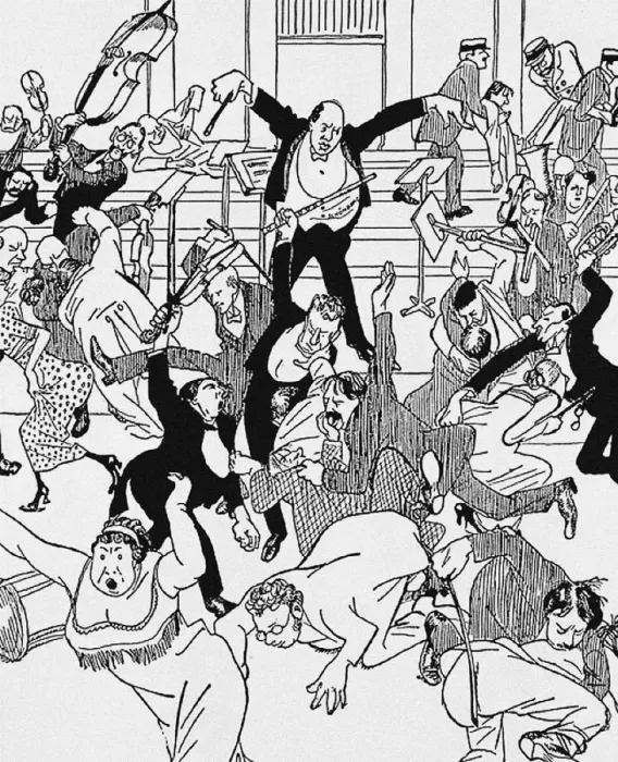 Framed Print : Caricature on Schoenbergs Chamber Symphony No 1 on 31 March 1913 in Vienna, 1913 Framed Print : Caricature on Schoenbergs Chamber Symphony No 1 on 31 March 1913 in Vienna, 1913
