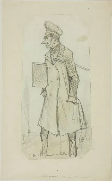 Framed Print : Caricature of Scholar, n.d. Creator: A. Lingoste Framed Print : Caricature of Scholar, n.d. Creator: A. Lingoste