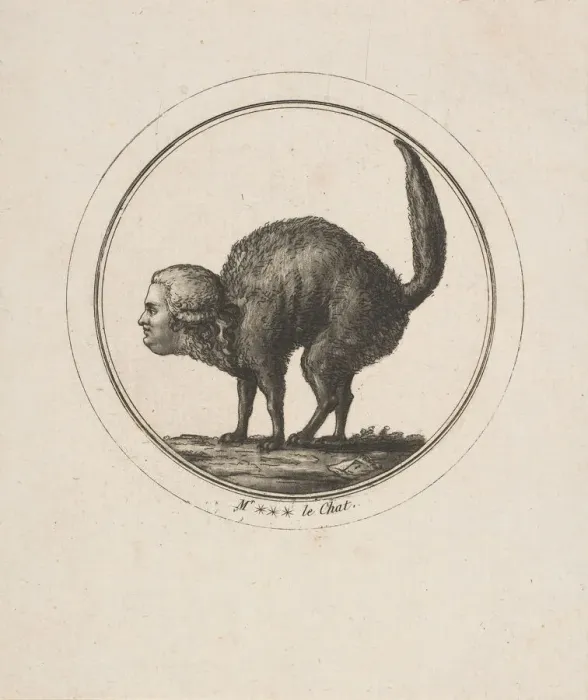 Framed Print : Caricature Showing the Comte de Provence as a Cat, 18th century. Creator: Unknown Framed Print : Caricature Showing the Comte de Provence as a Cat, 18th century. Creator: Unknown