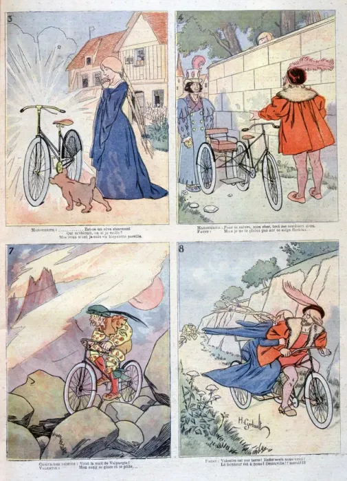 Framed Print : Caricatures from the legend of Faust, 1894