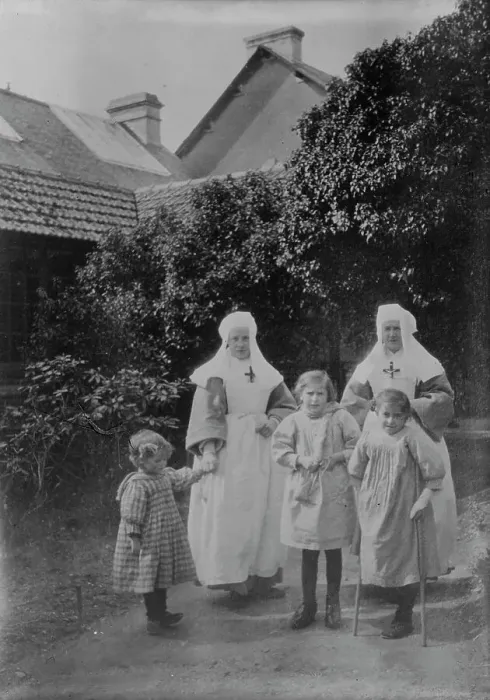 Framed Print : Caring for children, Quimper, 27 June 1918. Creator: Bain News Service Framed Print : Caring for children, Quimper, 27 June 1918. Creator: Bain News Service