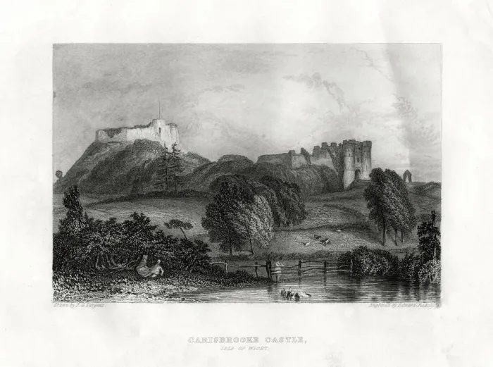 Framed Print : Carisbrooke Castle, Newport, Isle of Wight, 1860. Artist: Edward Radclyffe Framed Print : Carisbrooke Castle, Newport, Isle of Wight, 1860. Artist: Edward Radclyffe