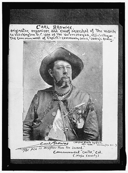 Carl Browne, Organizer of Coxey's Army, c1894, (between 1911 and 1920). Creator: Harris & Ewing. Carl Browne, Organizer of Coxey's Army, c1894, (between 1911 and 1920). Creator: Harris & Ewing