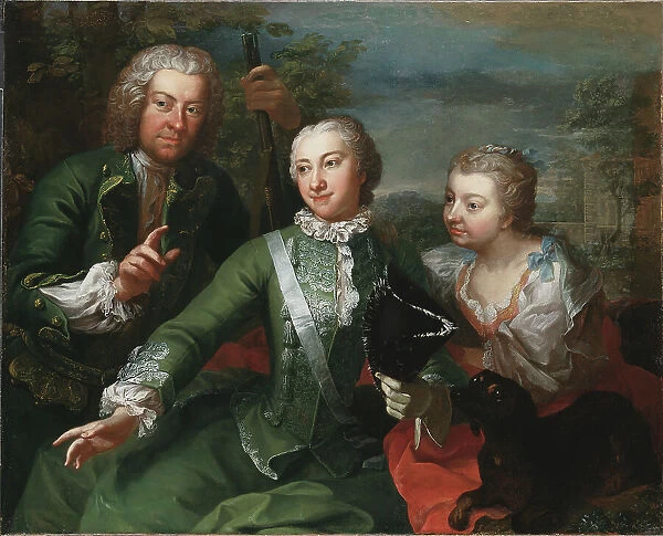 Carl Gustaf Tessin, Ulla Sparre af Sundby and Brita Stina Sparre, 1736. Creator: Martin van Meytens