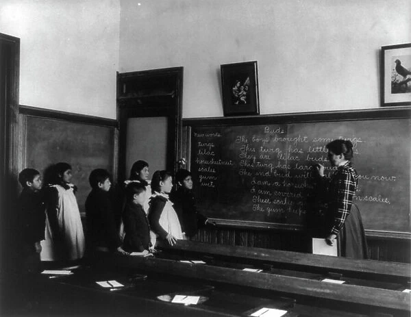 Carlisle Indian School, Carlisle, Pa. Classroom scene, 1901. Creator: Frances Benjamin Johnston
