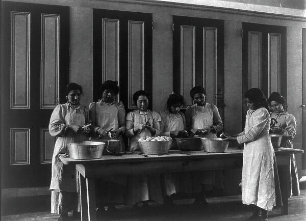 Carlisle Indian School, Carlisle, Pa. Cooking class, 1901. Creator: Frances Benjamin Johnston