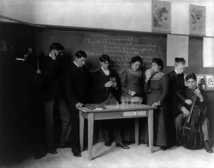 Framed Print : Carlisle Indian School, Carlisle, Pa. Classroom experiment in physics, 1901. Creator: Frances Benjamin Johnston Framed Print : Carlisle Indian School, Carlisle, Pa. Classroom experiment in physics, 1901. Creator: Frances Benjamin Johnston
