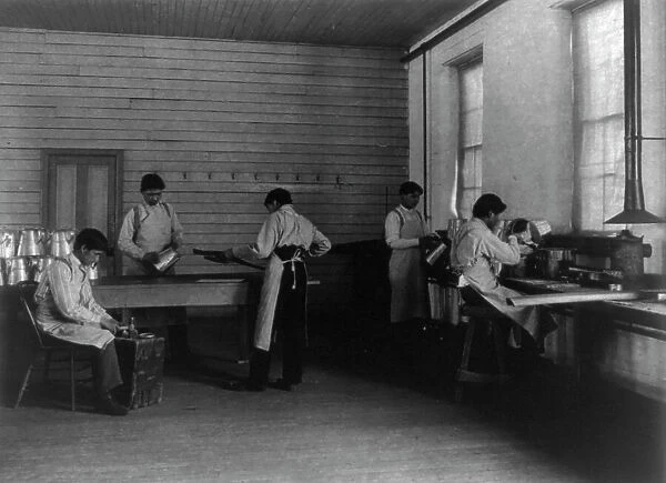 Carlisle Indian School, Carlisle, Pa. Metal shop, 1901. Creator: Frances Benjamin Johnston