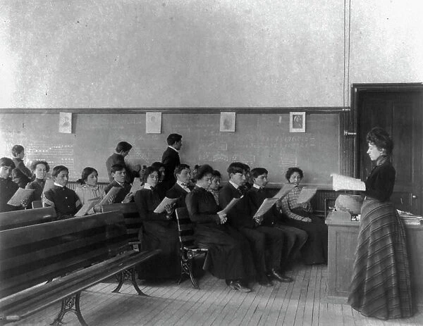 Carlisle Indian School, Carlisle, Pa. Music class, 1901. Creator: Frances Benjamin Johnston
