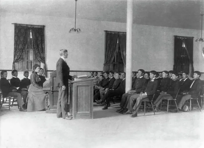 Framed Print : Carlisle Indian School, Carlisle, Pa. Chapel service?, 1901. Creator: Frances Benjamin Johnston Framed Print : Carlisle Indian School, Carlisle, Pa. Chapel service?, 1901. Creator: Frances Benjamin Johnston