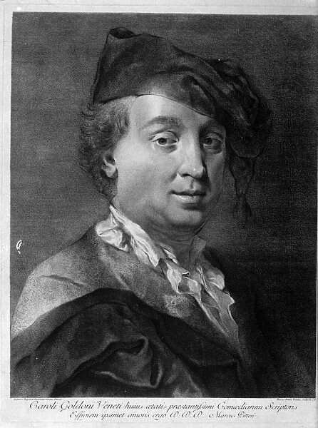 Carlo Goldoni (1707-1793), Mid of the 18th cen Artist: Piazzetta, Gian Battista (1683-1754)