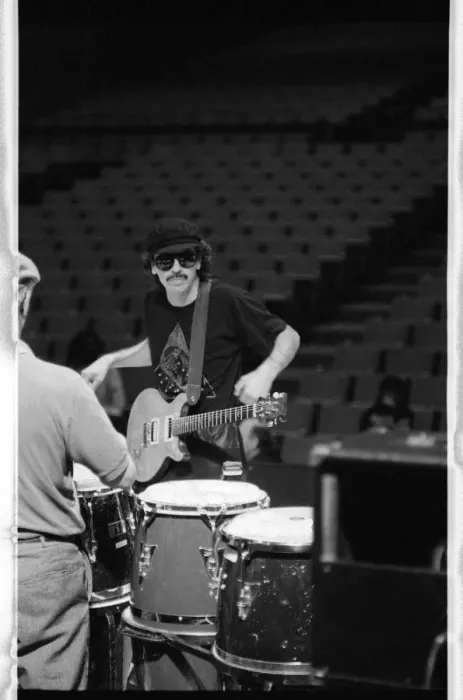 Framed Print : Carlos Santana, RFH London, 1988. Artist: Brian O Connor Framed Print : Carlos Santana, RFH London, 1988. Artist: Brian O Connor