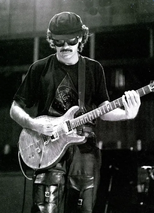 Framed Print : Carlos Santana, Royal Festival Hall, London, 1988. Artist: Brian O Connor Framed Print : Carlos Santana, Royal Festival Hall, London, 1988. Artist: Brian O Connor