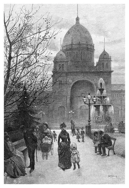 The Carlton Gardens, Melbourne, 1886.Artist: WJ Smedley
