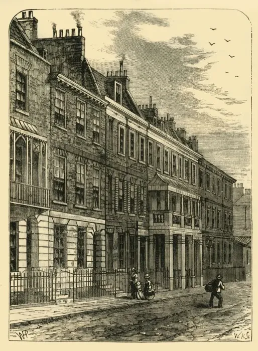 Framed Print : Carlyles House, Great Cheyne Row, c1876. Creator: Unknown Framed Print : Carlyles House, Great Cheyne Row, c1876. Creator: Unknown