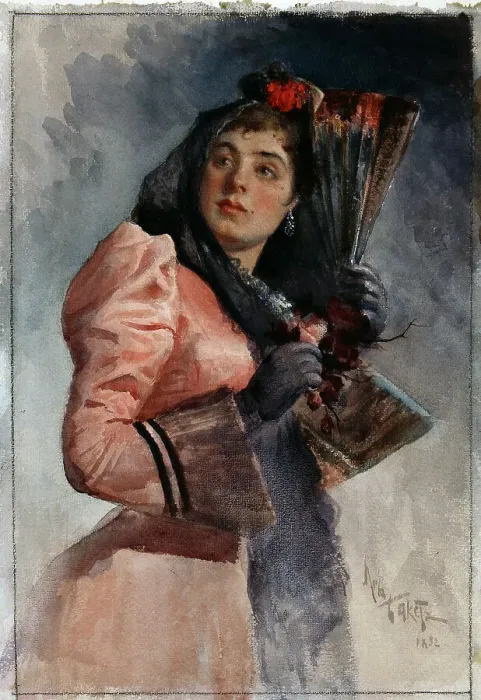 Framed Print : Carmen, 1892. Artist: Bakst, Leon (1866-1924) Framed Print : Carmen, 1892. Artist: Bakst, Leon (1866-1924)