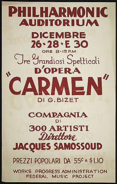 Carmen, [193-]. Creator: Unknown