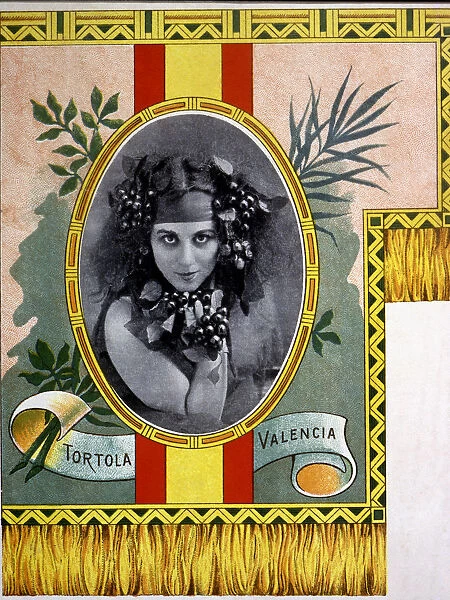 Carmen Tortola Valencia (1882-1955), Andalusian dancer, advertising lithographic proof, 1910s