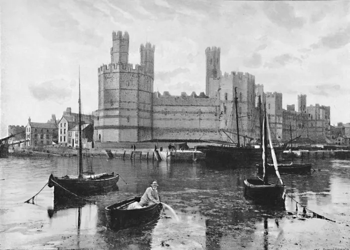 Framed Print : Carnarvon Castle, c1896. Artist: I Slater Framed Print : Carnarvon Castle, c1896. Artist: I Slater
