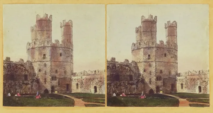 Framed Print : Carnarvon Castle, Eagle Tower, from the Interior of the Castle. about 1865. Creator: Unknown Framed Print : Carnarvon Castle, Eagle Tower, from the Interior of the Castle. about 1865. Creator: Unknown