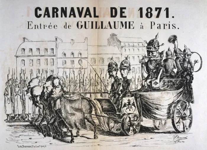 Framed Print : Carnaval de 1871; Wilhelm I of Prussia entering Paris, February 1871 Framed Print : Carnaval de 1871; Wilhelm I of Prussia entering Paris, February 1871