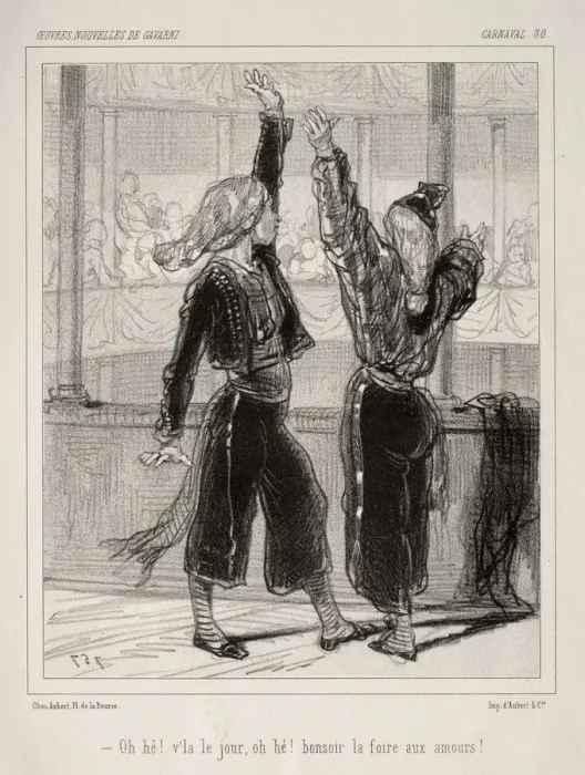 Framed Print : Carnaval. Creator: Paul Gavarni (French, 1804-1866) Framed Print : Carnaval. Creator: Paul Gavarni (French, 1804-1866)