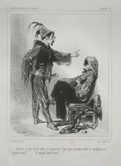 Framed Print : Carnaval. Creator: Paul Gavarni (French, 1804-1866) Framed Print : Carnaval. Creator: Paul Gavarni (French, 1804-1866)