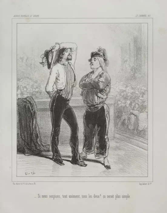 Framed Print : Carnaval. Creator: Paul Gavarni (French, 1804-1866) Framed Print : Carnaval. Creator: Paul Gavarni (French, 1804-1866)